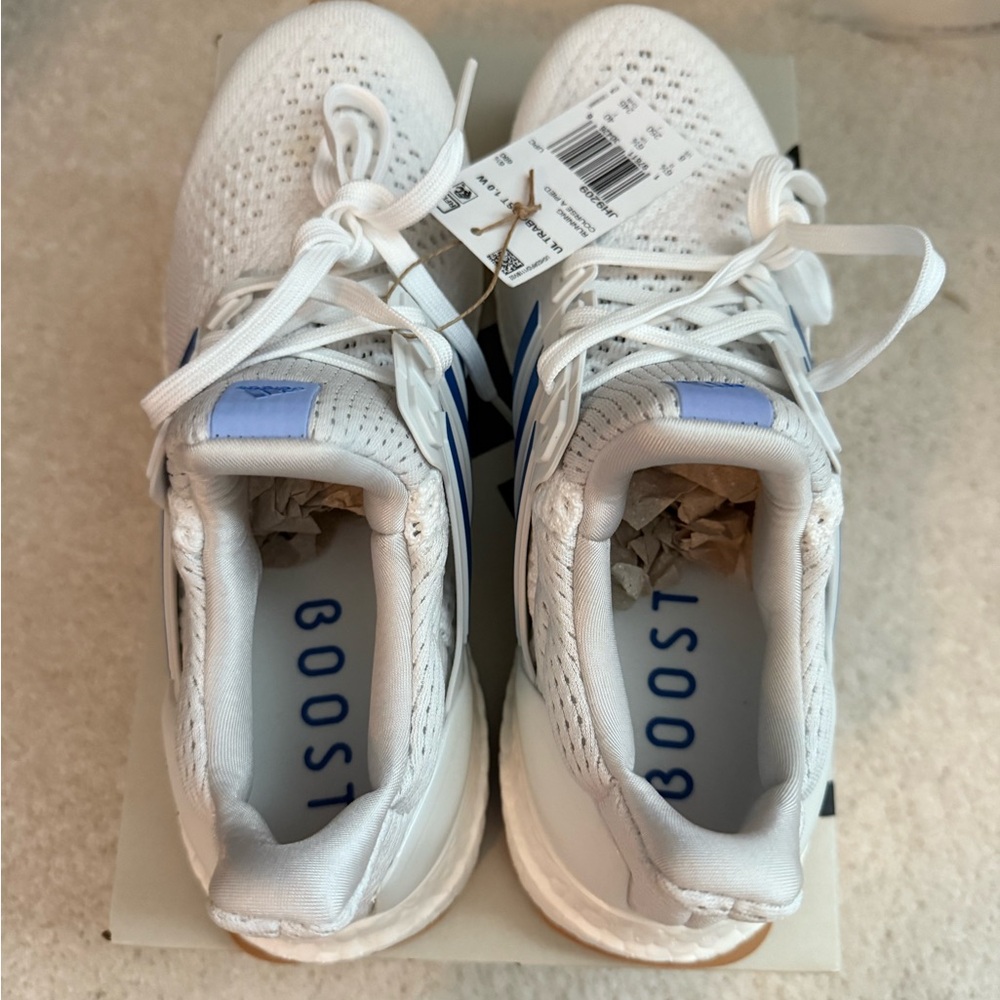 Adidas Ultraboost 1.0 White with Blue Highlights - Picture 3 of 8